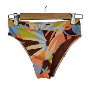 Roxy Womens Floral Print Bikini Bottoms Swimwear Size Small Multicolor‎
